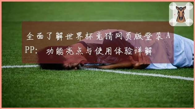 全面了解世界杯竞猜网页版登录 APP：功能亮点与使用体验详解